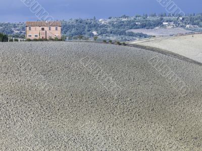 concrete road in tuscany
