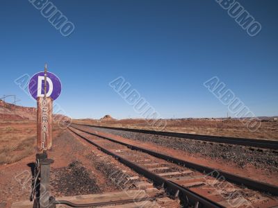 view of a railroad track