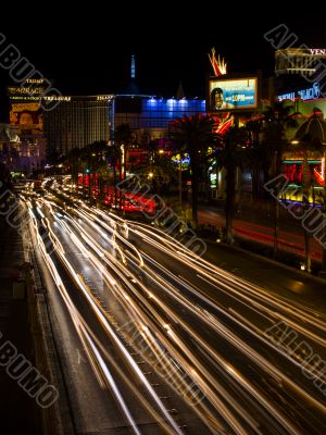 light on the roads of las vegas nevada