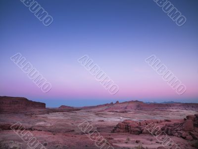 dried red rock in utah