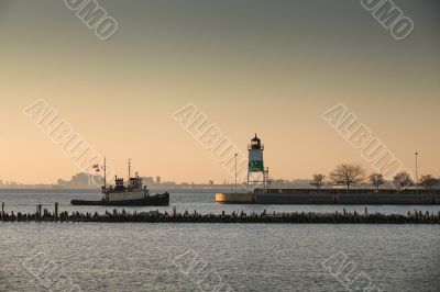 lake michigan sunset