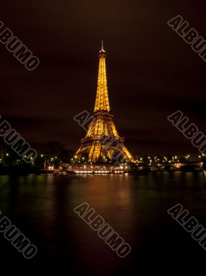 bright eiffel tower