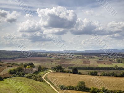 high angle shot of a landscape