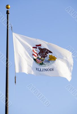 waving illinois flag