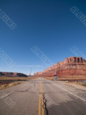 eroded road