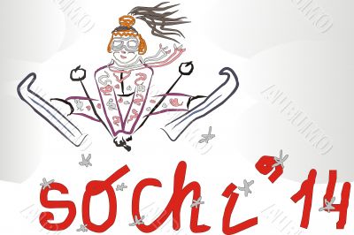 Skier. Sochi 2014 Olympics Skier. Sochi 2014 Olympics