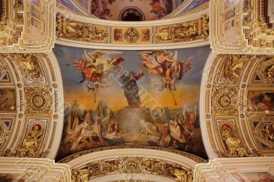 Russian orthodoxy cathedral temple interior