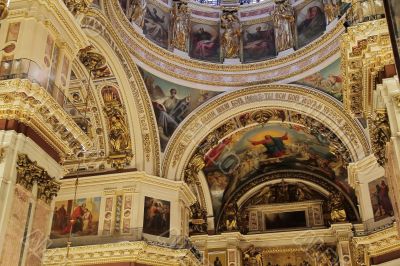 Russian orthodoxy cathedral temple interior