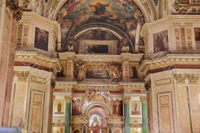 Russian orthodoxy cathedral temple interior