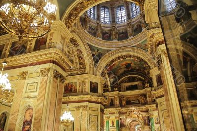 Russian orthodoxy cathedral temple interior