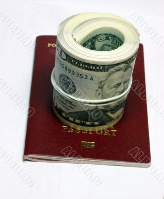 Fifty dollars isolate on the white background Fifty dollars isolate on the white background