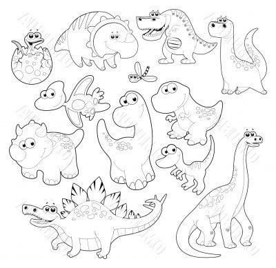 Dinosaurs Family. 