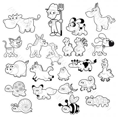 Farm animal family. Farm animal family.