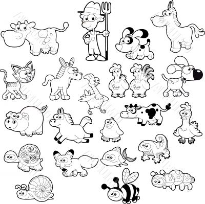 Farm animal family. Farm animal family.
