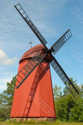 Old medieval windmill.