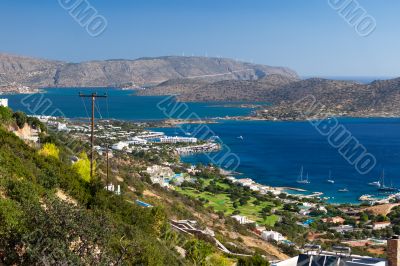 Bay of Elounda in Crete