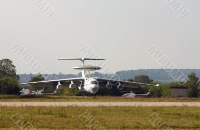 Russian military aircraft &ldquo;A-50 &rdquo; parked at the airbase