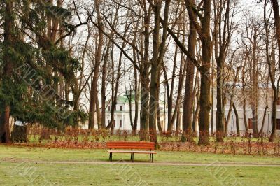 Autumn in the old-time estate near Moscow