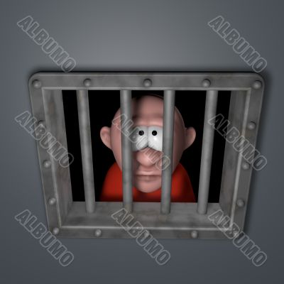 cartoon guy in jail