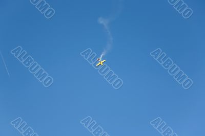 flying plane in the sky