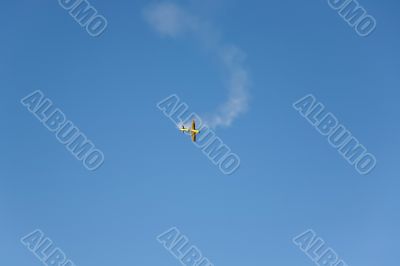 flying plane in the sky