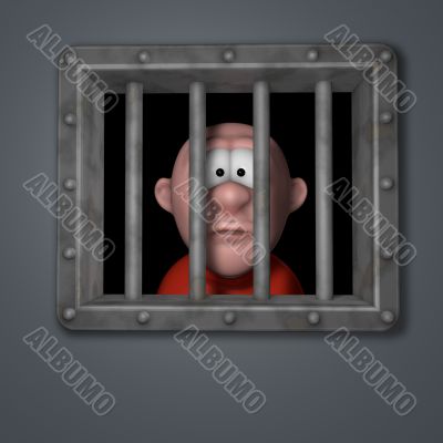 cartoon guy in prison