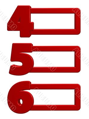 numbers with frames numbers with frames