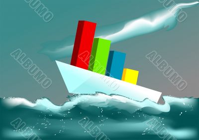 business ship in a stormy sea business ship in a stormy sea