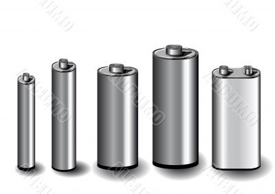 five batteries five batteries