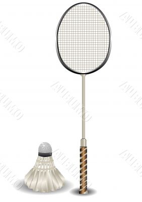 Badminton racket and shuttlecock