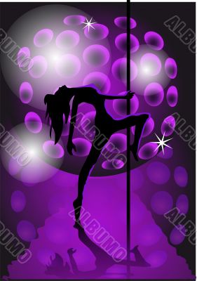  girl dancing with a pole