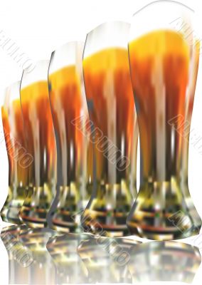 beer in glasses beer in glasses