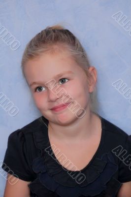 Beautiful girl with blond hair and blue eyes Beautiful girl with blond hair and blue eyes
