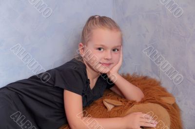Beautiful girl with blond hair and blue eyes Beautiful girl with blond hair and blue eyes