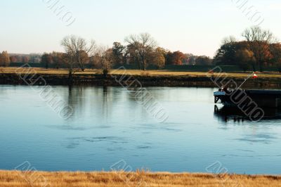 A ship on the Elbe