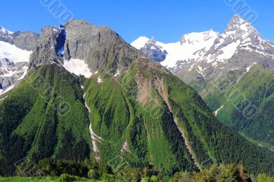 Caucasus mountains Dombai