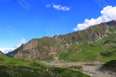 Caucasus mountains Dombai