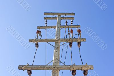 High voltage power lines. High voltage power lines.