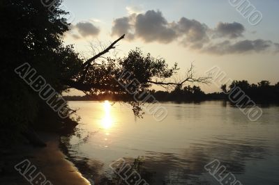 Sunset at the river