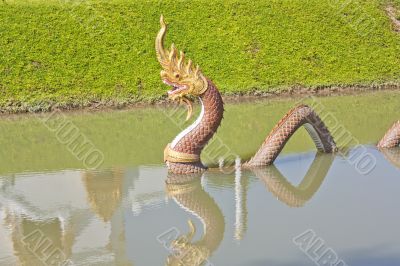 Naga statue. Naga statue.