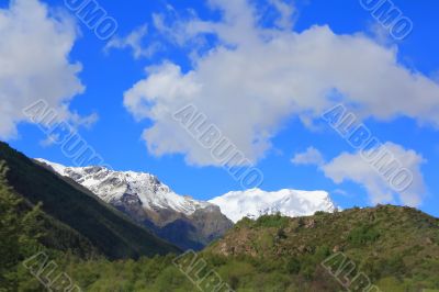 Caucasus mountains Dombai