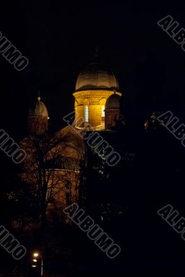 Church at dusk.