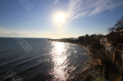 Solar path to the sea.