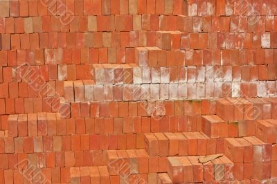 Red clay bricks.