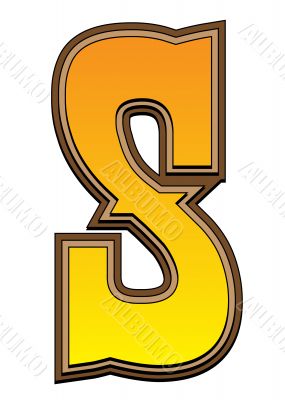 Western alphabet letter - S
