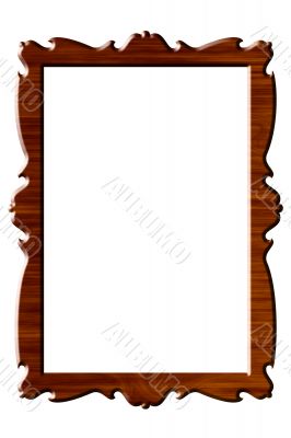 Wood portrait rectangular frame