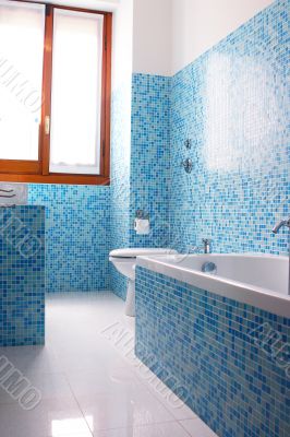 Blue bathroom