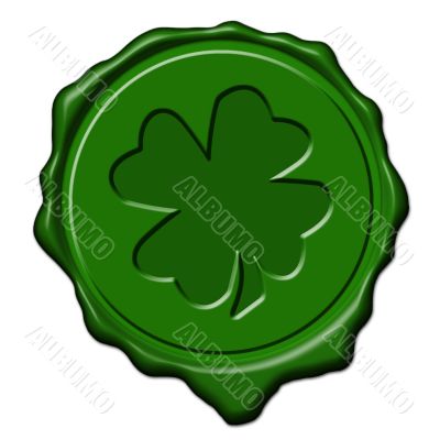 Shamrock green wax seal