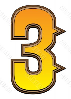 Western alphabet number  - 3