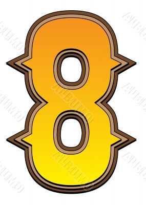 Western alphabet number  - 8